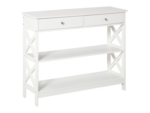 Console 2 tiroir(s)  coloris blanc <strong></strong> <strong></strong>