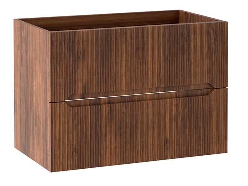  Meuble sous vasque suspendu novo effet noyer warmia 80 cm  - Conforama A