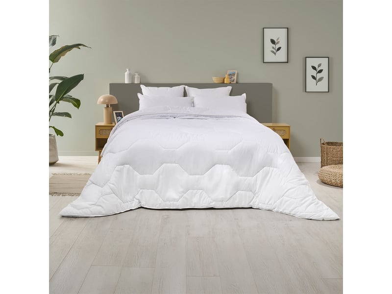 Pack couette très chaude 140x200cm + oreiller moelleux 60x60cm hôtel Fabriqué en France - Conforama C