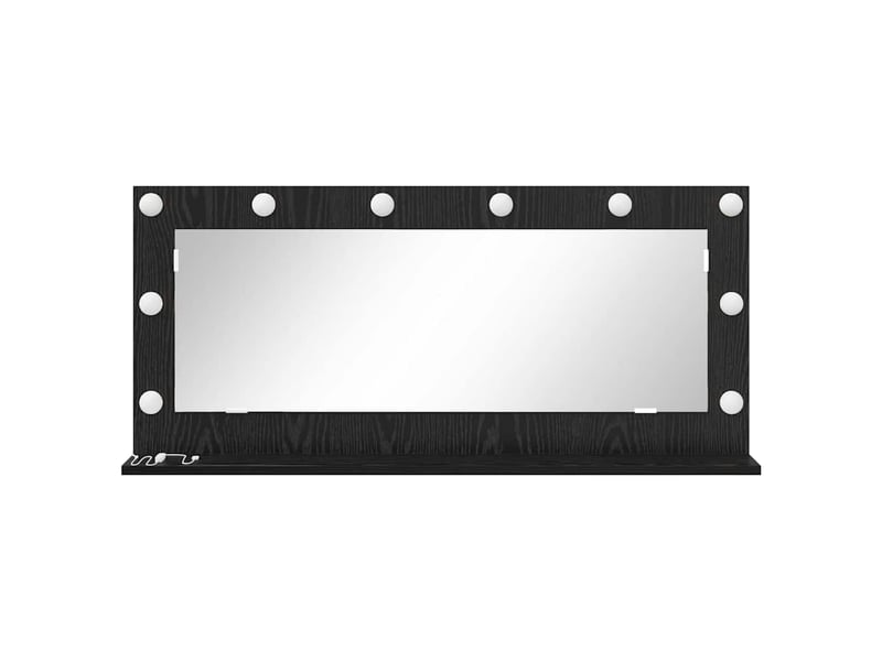  Miroir de vanité, miroir de coiffeuse chêne noir 100 x 45 x 18 cm rectangulaire cf62761  - Conforama D