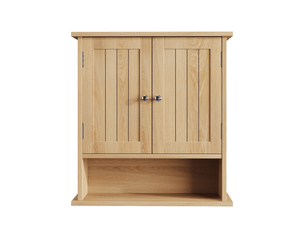 Armoire murale de salle de bains 55x20x60 cm effet chêne avec 2 portes