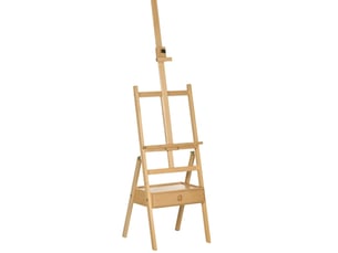 Chevalet d’artiste 115x35x12 cm hauteur réglable 1 tiroir bois naturel