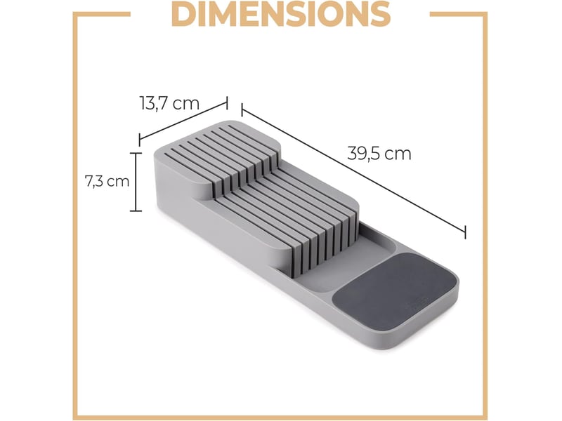  1 pièce (gris) porte-couteaux professionnel à double angle, 40 cm, pour 18 couteaux porte-couteaux universel pour jusqu'à 6 grands couteaux de cuisine  - Conforama D