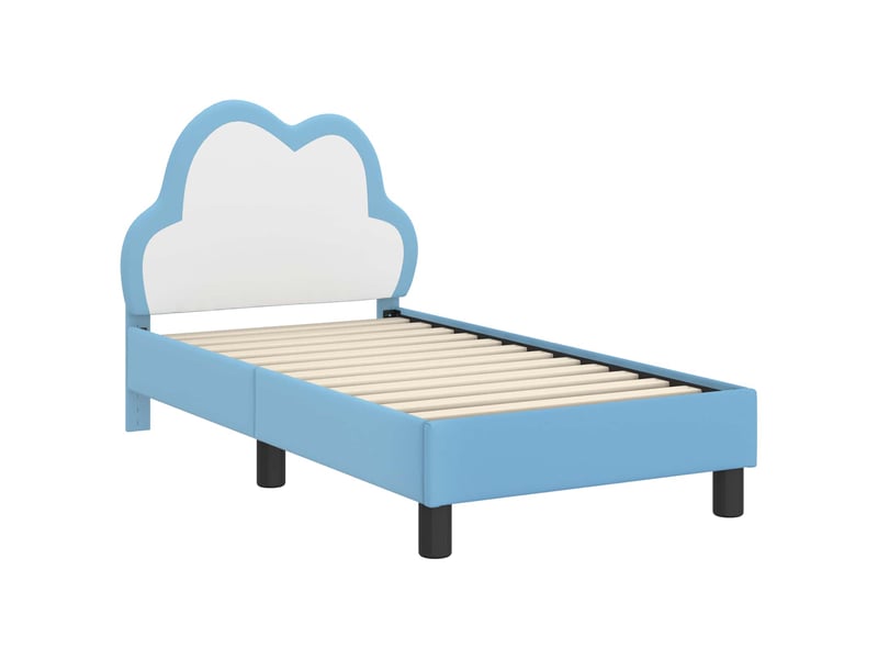 Lit simple- lit adulte - cadre de lit pour tout-petit avec tête de lit bleu 70 x 140 cm - Conforama C