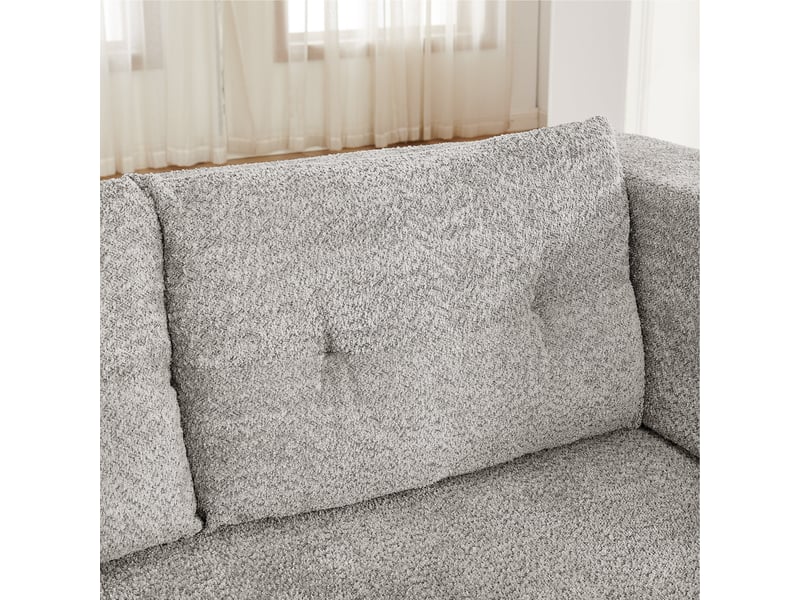  Fauteuil convertible modulaire gris clair tissu canapé lit d'appoint pliable avec rangement  - Conforama E