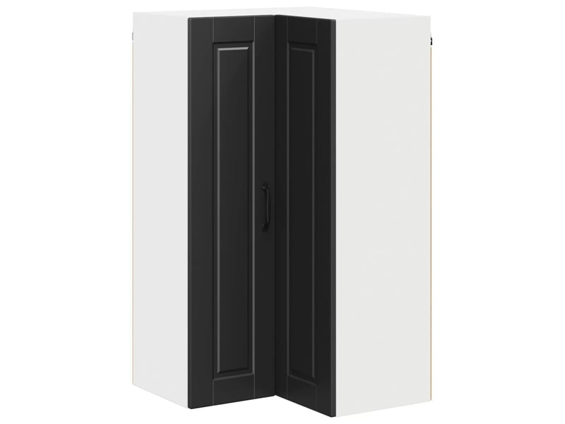  Meuble mural de cuisine, armoire d'angle cuisine porto noir 57x57x100cm  - Conforama A