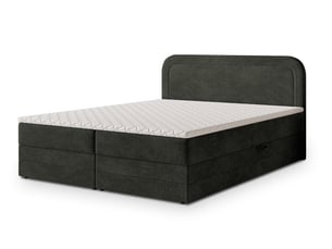 Lit avec rangement 180x200 cm <strong>MASSENO</strong>  <strong></strong> coloris noir