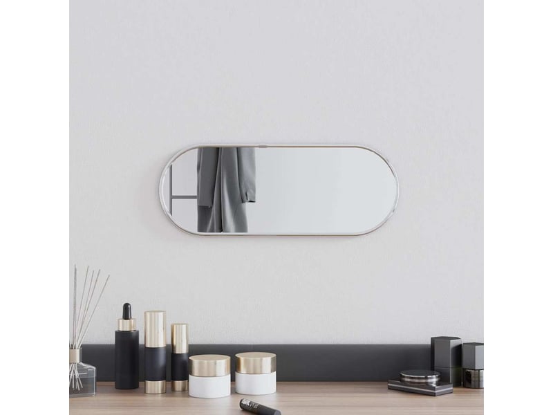  Miroir mural argenté 40x15 cm ovale cf62804  - Conforama B