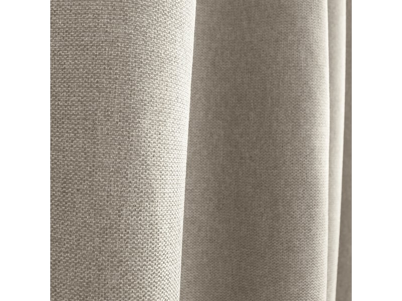 Rideaux thermique à œillets, beige naturel, 140x240 cm, lot de 2, velours chenillé tramé, collection blizzard, cmadeco - beige LOT2-H2058NAR140240 - Conforama C