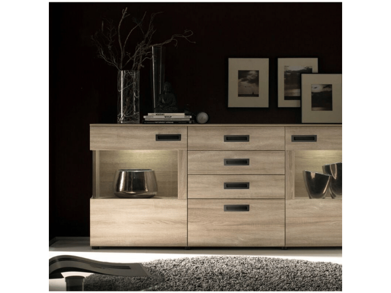  Poignée pour porte coulissante - poignée pour meuble - aluminium - 2 pièces - 160 mm - noir  - Conforama C