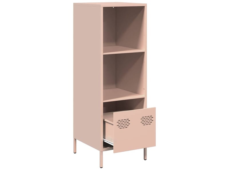 Buffet haut - bahut - meuble de rangement rose 35x39x103,5 cm acier  - Conforama D