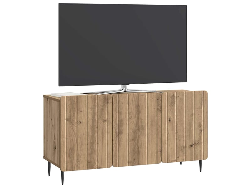  Meuble tv - banc tv - meuble de rangement 99 x 34,5 x 52 cm chêne artisanal bois d'ingénierie  - Conforama C