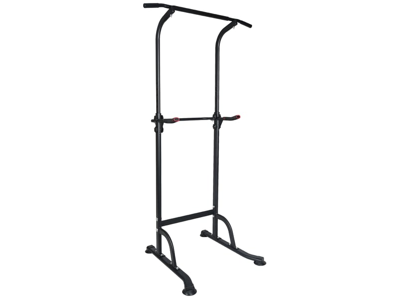 Tour de traction et station de dips réglable 80 x 78 x 169-210 cm noire en fer, entraînement complet - Conforama A