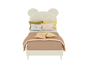 Lit simple 90x200 cm    coloris beige