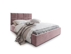 Lit coffre 180x200 cm <strong>MASSENO</strong> <strong></strong> coloris rose