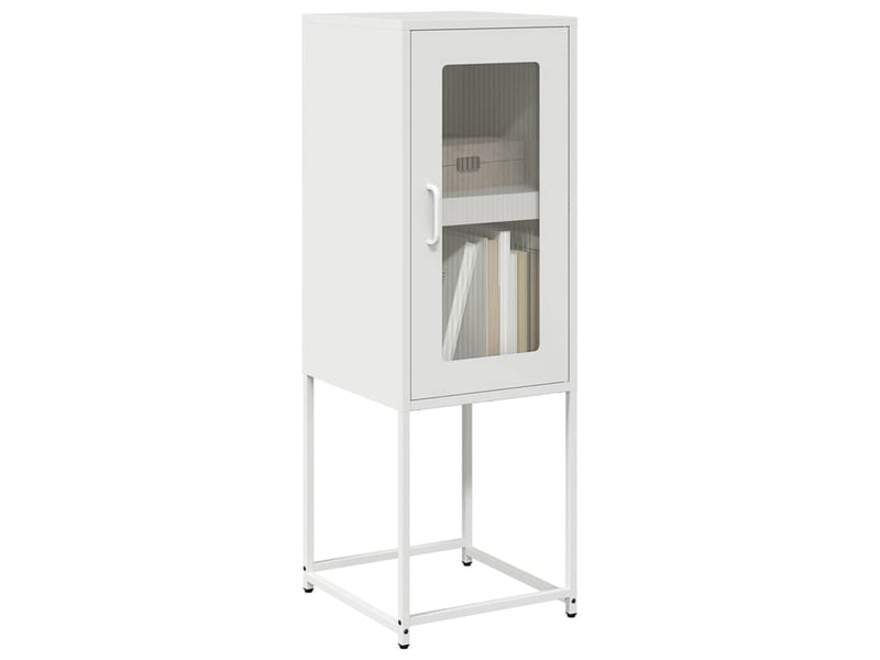  Buffet - bahut - meuble de rangement blanc 36x39x107 cm acier laminé à froid  - Conforama B