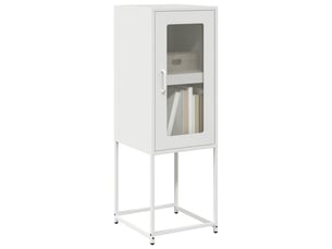 Buffet - bahut - meuble de rangement blanc 36x39x107 cm acier laminé à froid