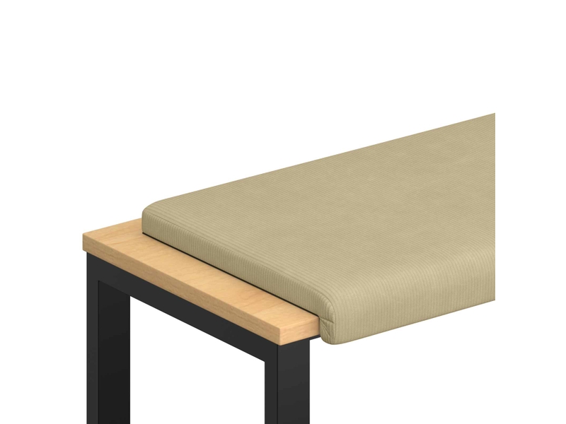  Coussin de banc, coussin d'assise, coussin de canapé velours côtelé vert gris profondeur 35 cm cf53898  - Conforama A
