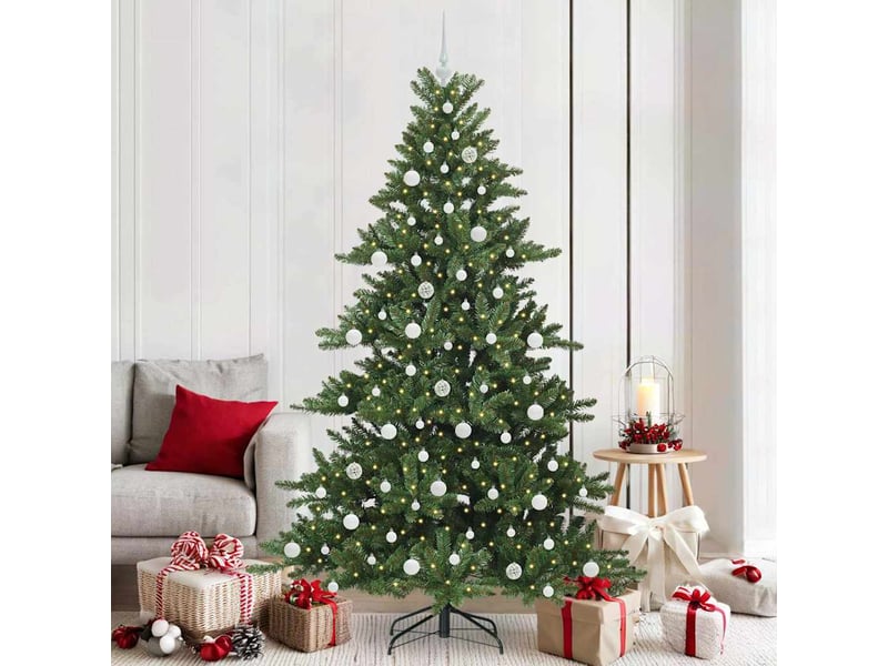  Sapin de noël - arbre de noël artificiel à branches articulées vert 210 cm  - Conforama B