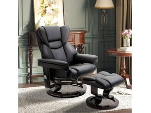 Fauteuil relax manuel pivotant MAISENTIEL Simili noir vendu A l'unité