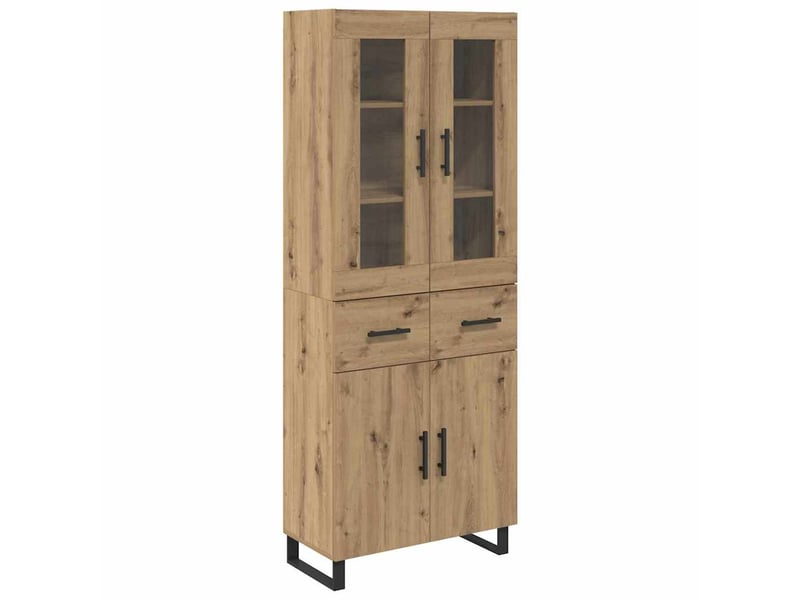 Haut armoire, armoire de rangement chêne artisanal 69,5x34x180 cm shl36988 - Conforama A