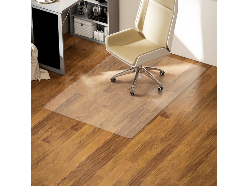  Tapis de chaise de rectangulaire bureau, antidérapants en plastique transparent 100x150cm  - Conforama R