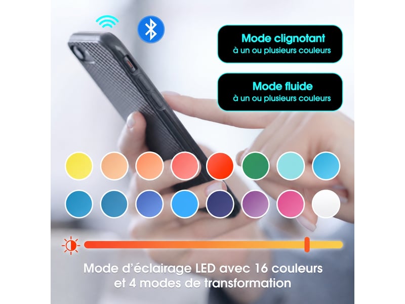 Table basse blanche avec rangement, 2 tiroirs et éclairage led, finition brillante, 105 x 50 x 35 cm - Conforama E