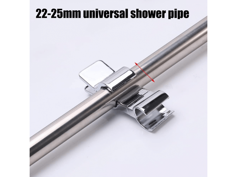 Support de douchette, 1 pièce, support de pommeau de douche, argenté, sans perçage, pince de pommeau de douche réglable à 35° - Conforama D
