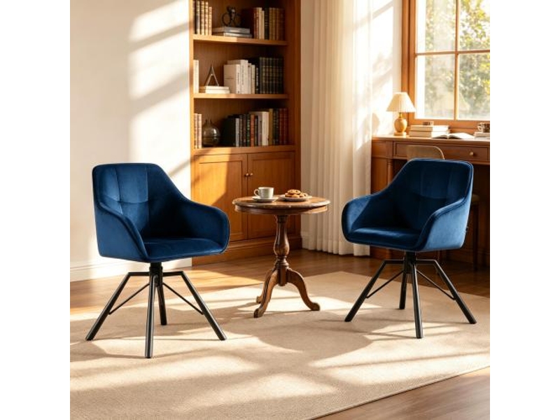  Chaise pivotante de cuisine grande largeur, dossier rembourré – lot de 2 chaises d’appoint, confort  - Conforama B