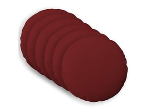 Lot de 6 coussins avec oreiller, coussins décoratifs heerlen bordeaux tissu cf50681