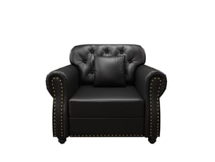 Fauteuil fixe DUBOISDESIGN Assise Cuir / Caisse PU noir vendu A l'unité