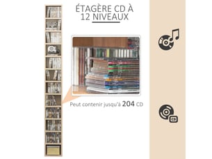 Etagère 21 cm coloris beige  