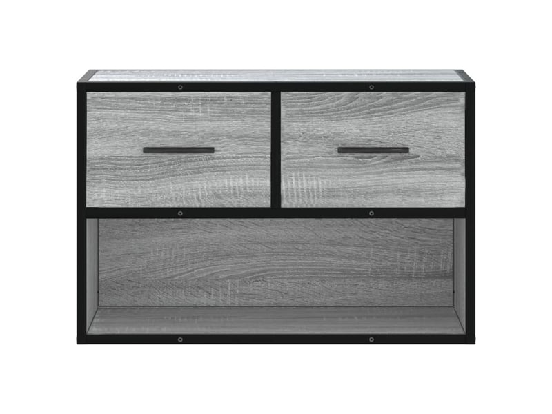  Meuble tv - banc tv - meuble de rangement sonoma gris 60x31x39,5 cm bois d'ingénierie et métal  - Conforama D
