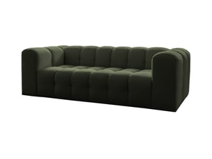 Canapé droit fixe LOUNGITUDE MILOE 3 places Velours vert