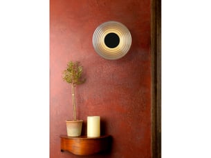Searchlight cleo applique murale led intégrée, noir mat et verre fumé 9,4 w 3000 k
