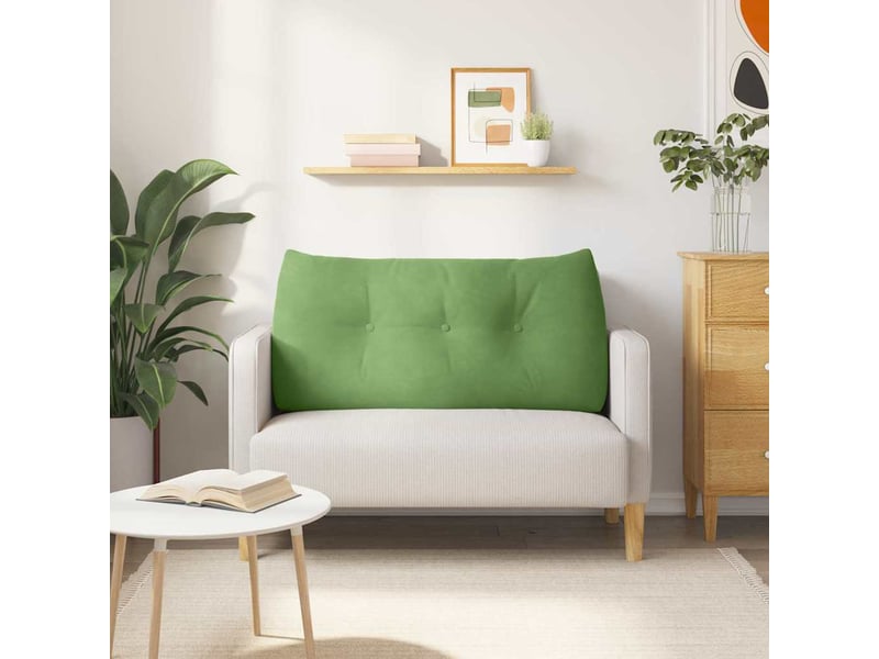  Coussin de dos, coussin de dossier vert clair 100 x 24 x 50 cm velours cf55038  - Conforama D