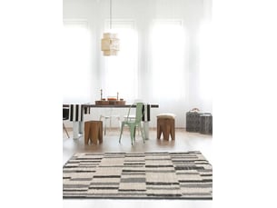 Tapis atticgo enya rectangulaire ethnique, coloris plata