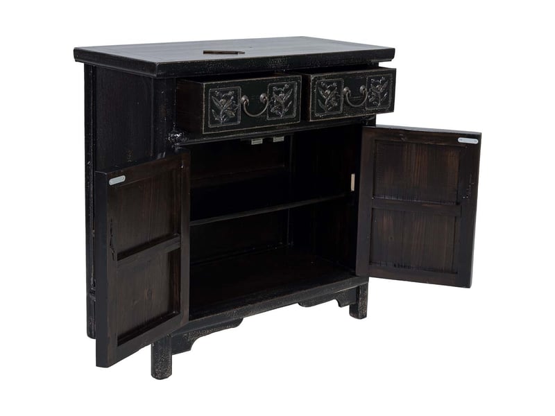  Buffet en bois noir 80x40x80 cm h  - Conforama E