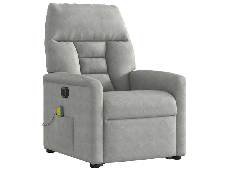  Fauteuil inclinable de massage électrique, fauteuil relax gris clair shl45405  - Conforama D