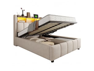 Lit simple 90x200 cm SWEIKO   coloris beige