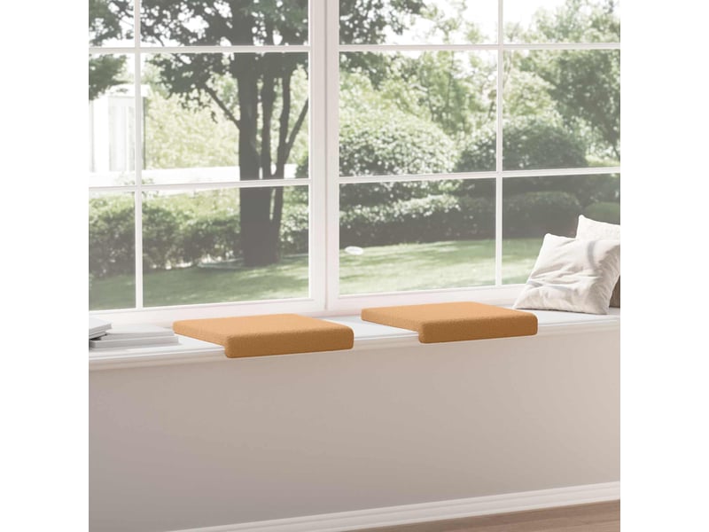 Lot de 2 coussins de banc, coussins d'assise, coussins pour chaisecanapé tissu sherpa beige profondeur 35 cm cf52513 - Conforama D