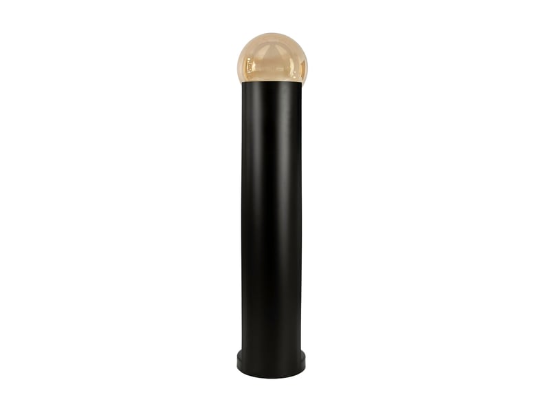  Lampadaire en verre fumé ambré et acier noir 8108 - Conforama A