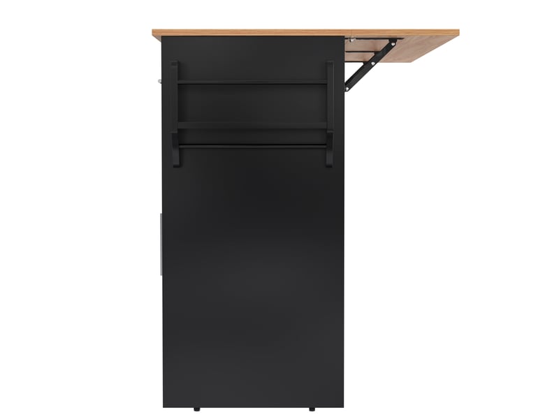  Chariot de service - truxen8 - plateau pliable - noir+naturel - roulettes - pieds interchangeables  - Conforama W