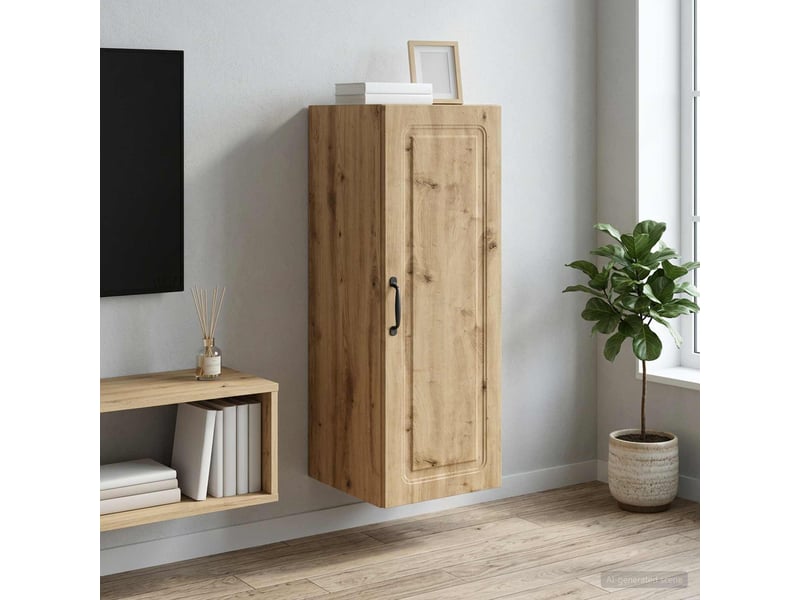  Armoire murale salon, meuble de rangement 33 x 34,5 x 90 cm bois d'ingénierie shl2026  - Conforama B