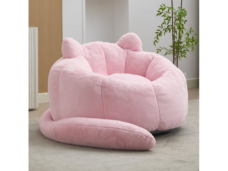  Fauteuil en forme de chat 112x112x77 cm moderne rose  - Conforama C