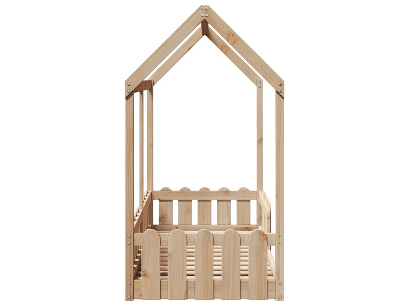  Cadre de lit d'enfants - lit jeune forme de maison sans matelas pin massif  - Conforama E