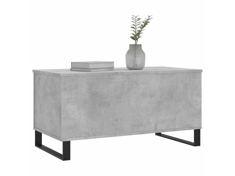  Table basse - table de salon - table à thé gris béton 90x44,5x45 cm bois d'ingénierie  - Conforama D