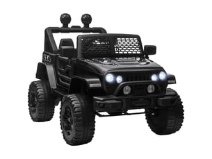 Voiture électrique pour enfants de 3 à 6 ans, 12 v, avec télécommande, phares et klaxon, 100 x 64,2 x 71 cm, noire