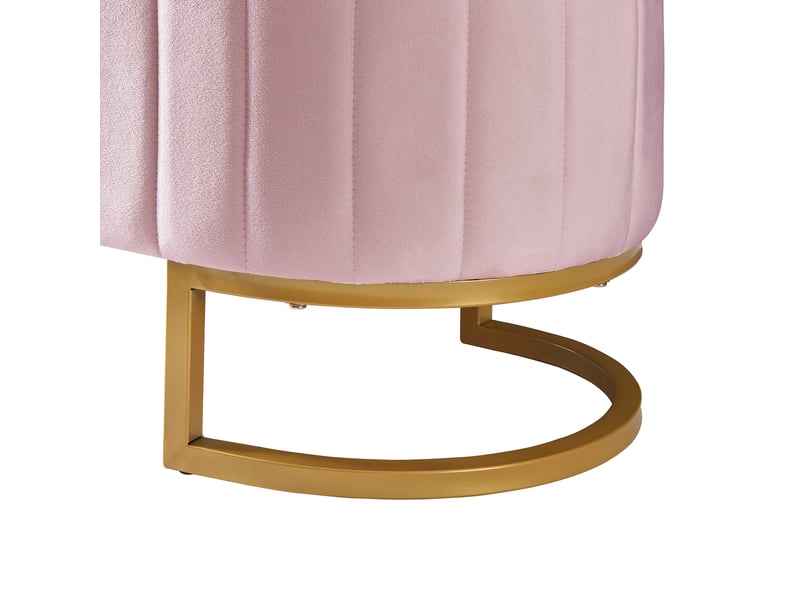  Banc coffre de rangement en velours rose et pieds métal 120 cm N623P410737H - Conforama D