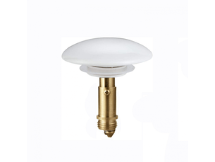 Lemroe 1 pc bouchon de vidange en cuivre,anti-fuite,filtre de vidange d'évier avec couvercle en céramique (blanc + or,taille : 6,6 cm)